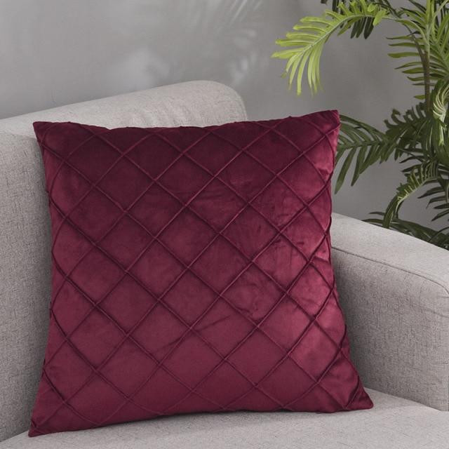 housse coussin 50x50cm Jonson Bordeaux