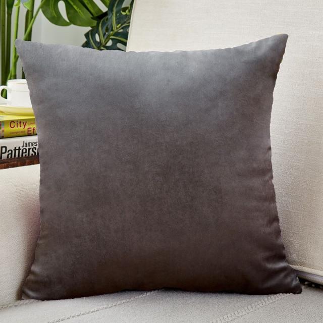Housse de Coussin Velours Gris Anthracite