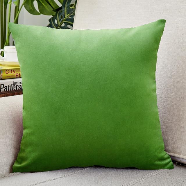 housse de coussin velours vert