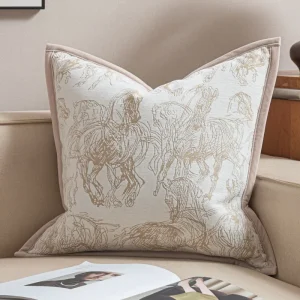 housse de coussin avoine jacquard
