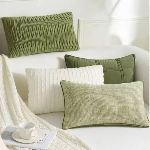 housse de coussin verte