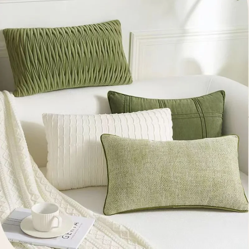 housse de coussin verte