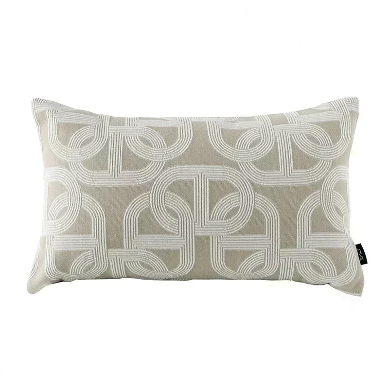 coussin design jacquard avoine