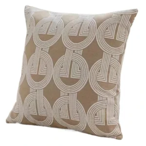 housse de coussin avoine géométrique