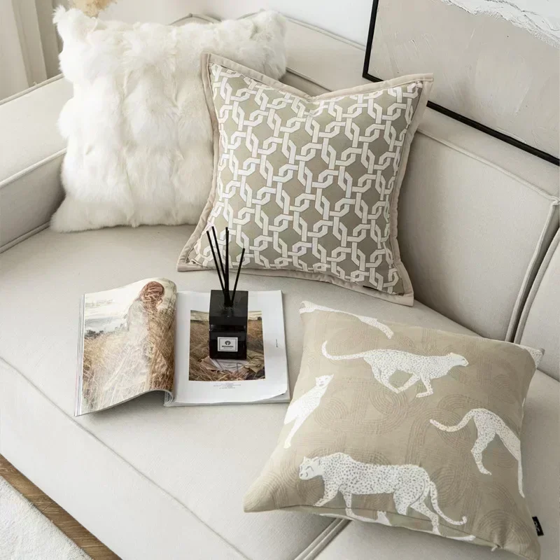 coussin avoine géométrique