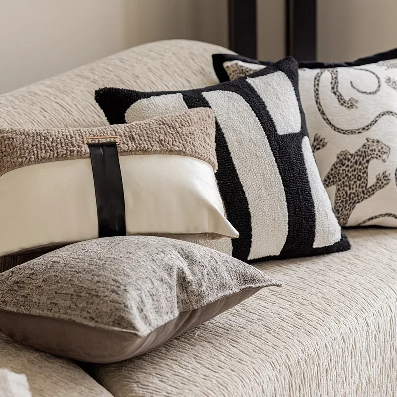 coussin jacquard élégant