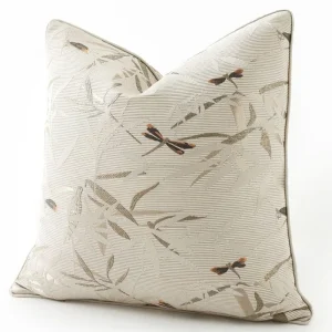 housse jacquard floral avoine