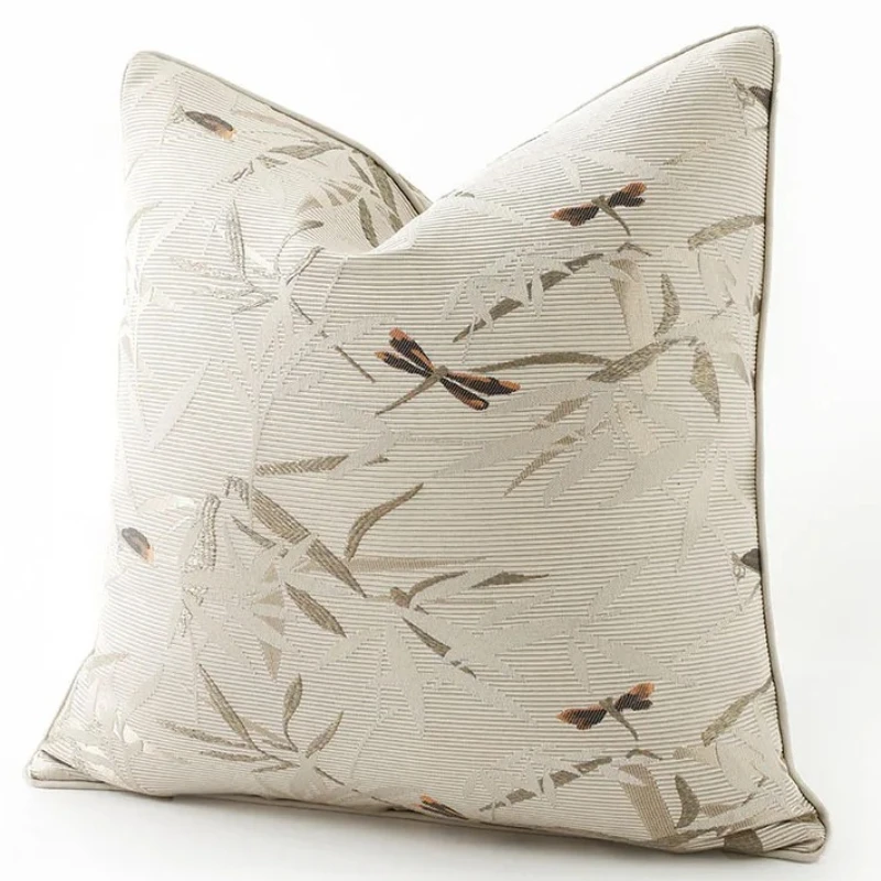 housse jacquard floral avoine