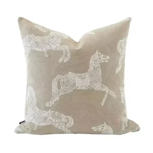housse de coussin design jacquard motif animal