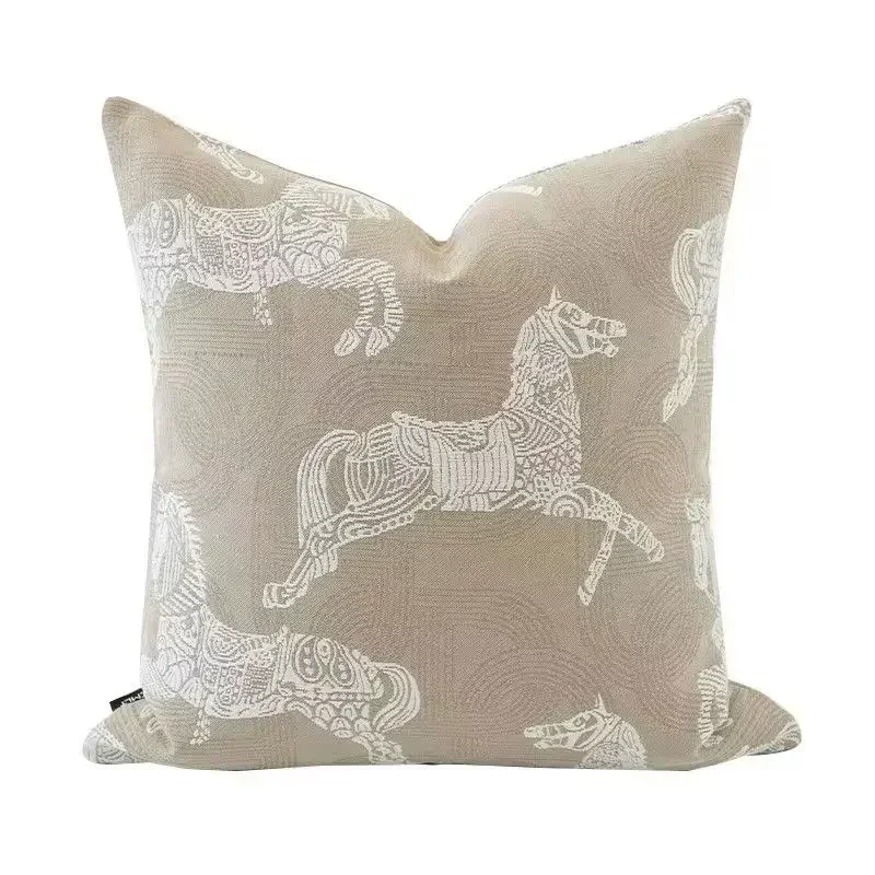 housse de coussin design jacquard motif animal