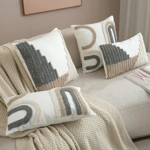 housse coussin géométrique