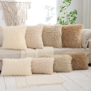 housse de coussin peluche