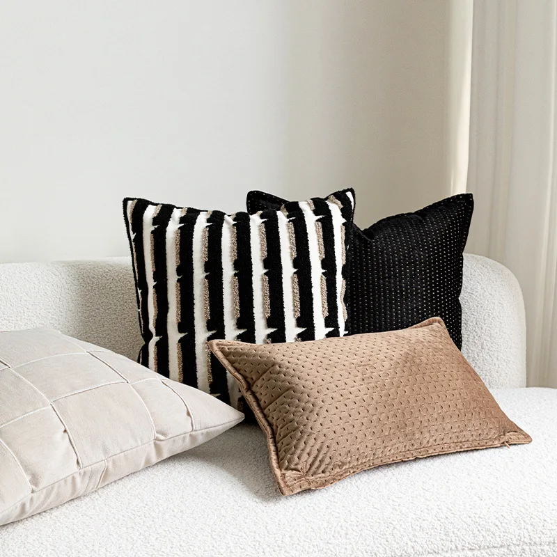 coussin décoratif moderne en velours