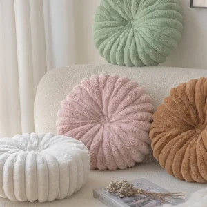 coussin rond citrouille