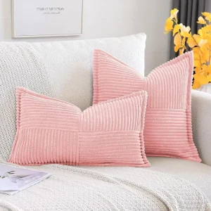 housse de coussin rose