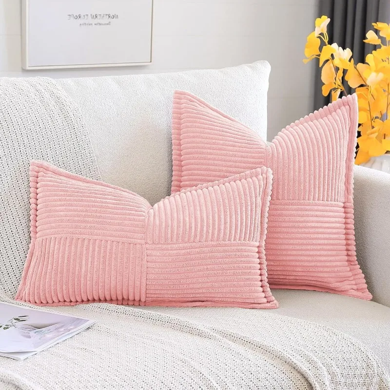 housse de coussin rose