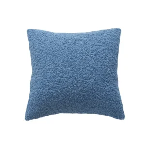 Housse coussin en peluche douce et cosy - bleue