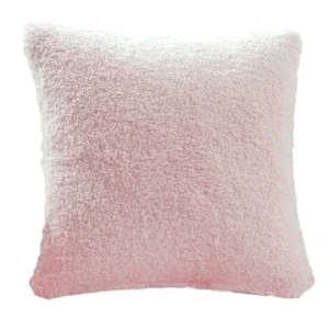 housse de coussin rose peluche