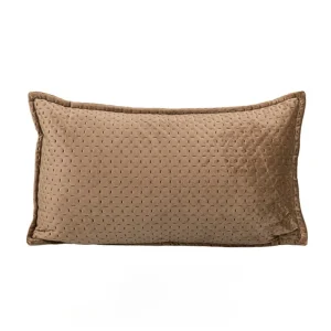housse de coussin en velours beige