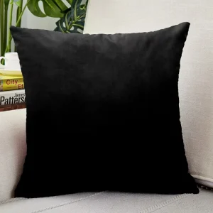 housse coussin velours noir