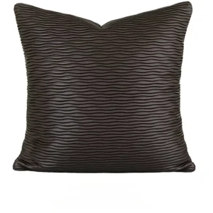 Housse de coussin 50 x 50 cm – luxe moderne – marron café