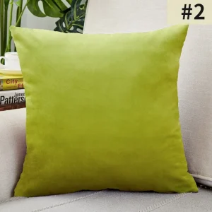 Housse de coussin décorative en velours vert clair 45 × 45 cm – design nordique chic