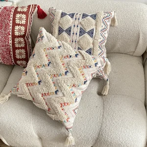 coussin tufté coton