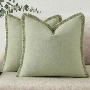 housses de coussin bohème en lin