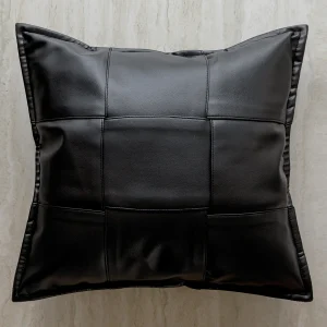 housse de coussin noire style italien