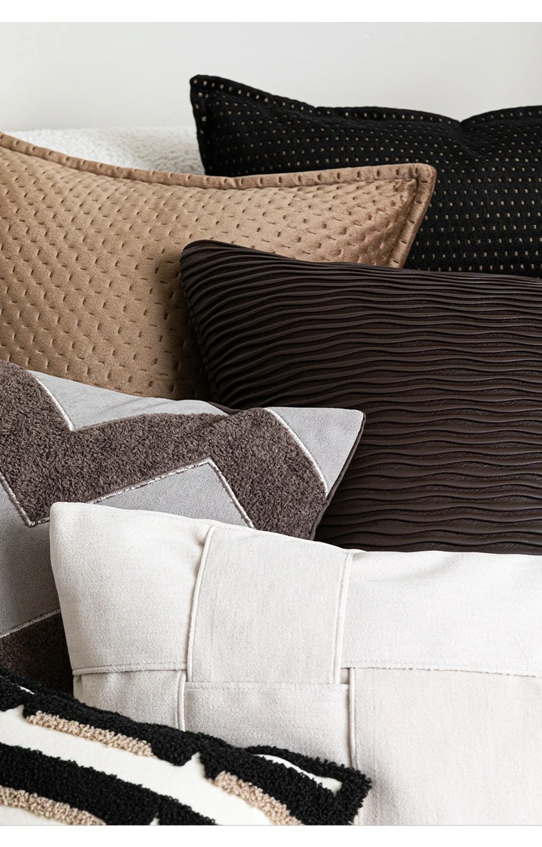 Housse de coussin 45 × 45 cm – luxe moderne - marron café – Image 3
