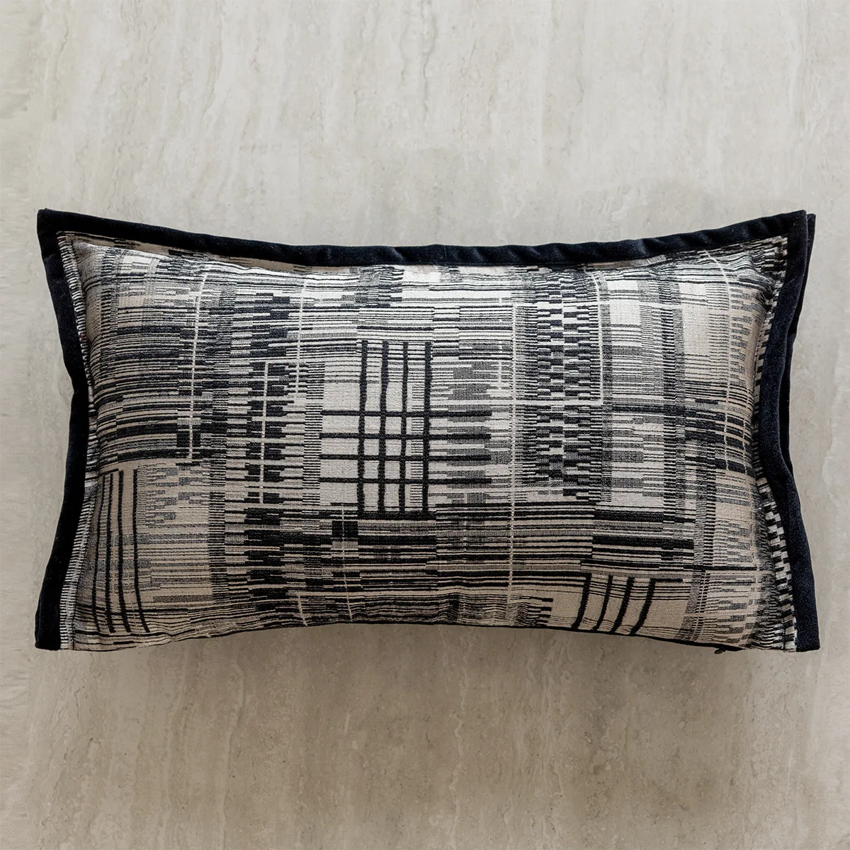 housse de coussin en noir et blanc